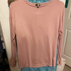 Light Pink Sweater with Ruffle Sleeves